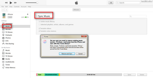 Transfer music to another iPhone