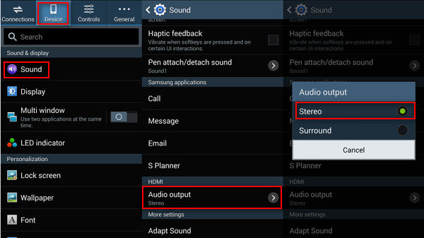 Stel audio in op Android