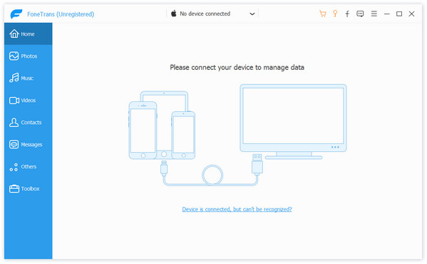 Start FoneTrans for å overføre Moive til iPad