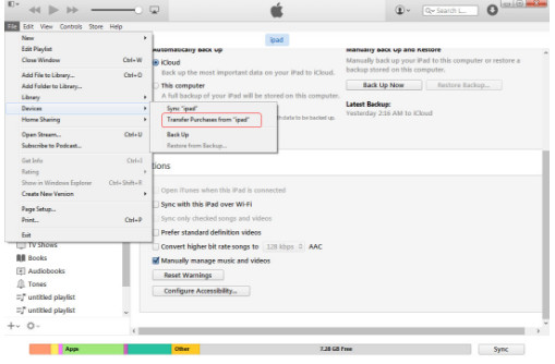 Export your iPod music and copy to your computer with iTunes