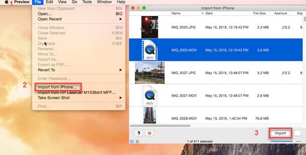 Transfer Photos from iPhone to Mac with Preview