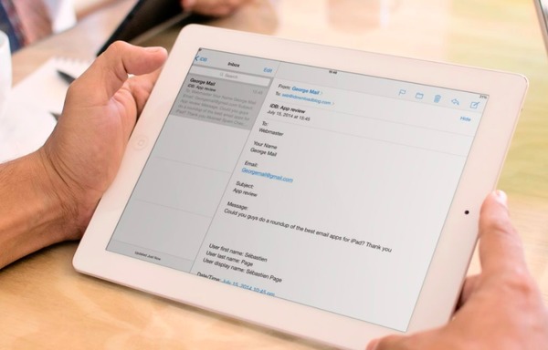 Передача файлов iPad с электронной почтой