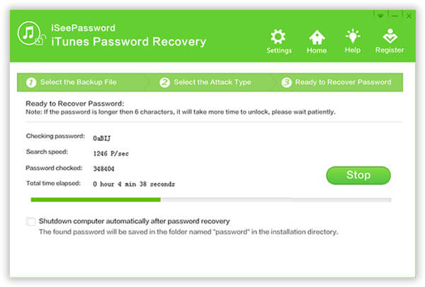 Dekrypter iTunes Backup Password
