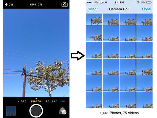 iPhone Photo Effects - tryb zdjęć seryjnych