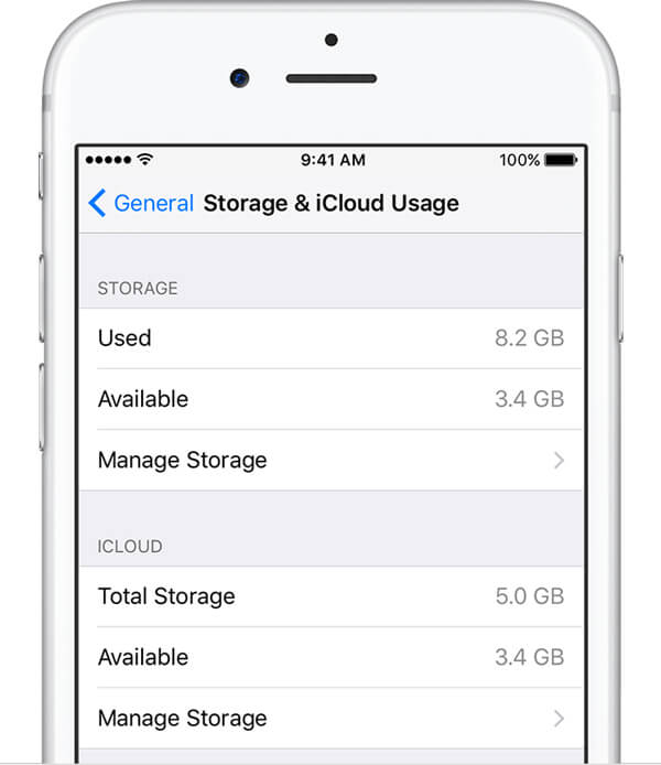 iPhone Storage