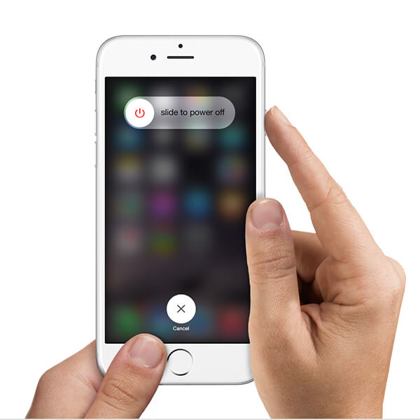 Перезагрузите iPhone, чтобы решить, что iPhone не отправляет сообщения