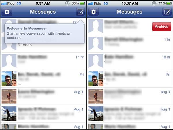 Archive Facebook Messages