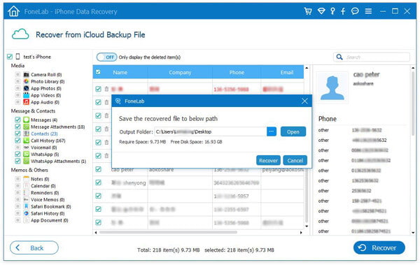 Recover form icloud Backup