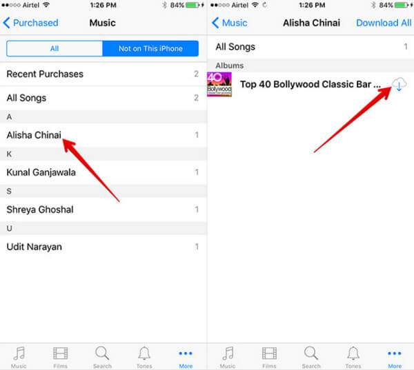 download iCloud-muziek naar uw iPhone / iPod / iPad