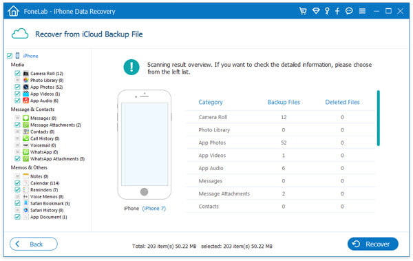 Εξερευνήστε δεδομένα iPhone από το iCloud