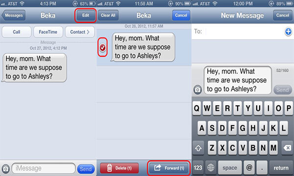 Переслать текстовые сообщения для iOS 6