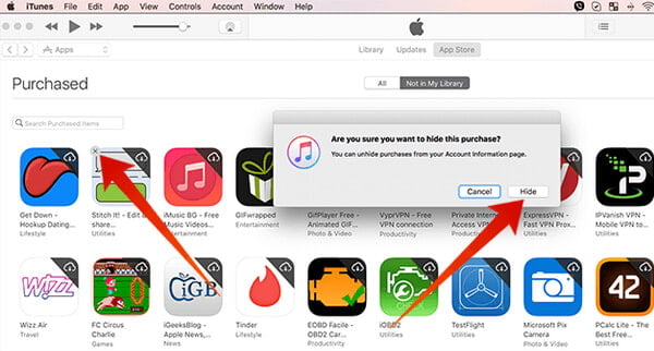 Come nascondere Elimina app da iCloud