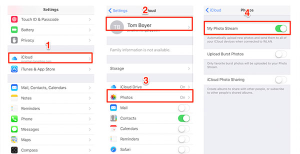 Доступ к фотографиям iCloud на устройствах iOS