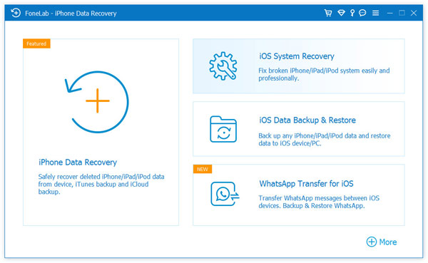 Launch iPhone Data Recovery to Restore from iTunes Backup