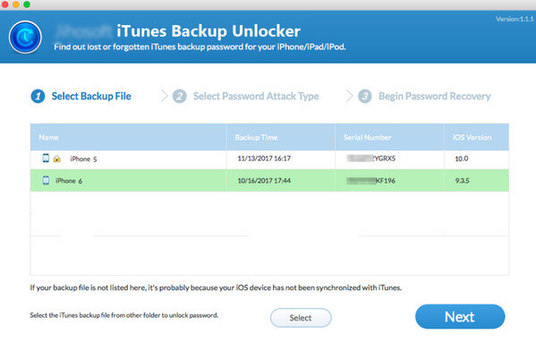 iTunes резервная копия Unlocker