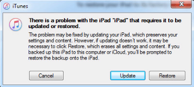 Restore iPad to factory