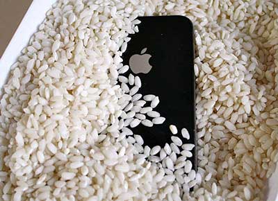 Zet de iPhone in Rice