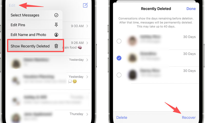 Restore iPhone Imessages From Recently Deleted Folder
