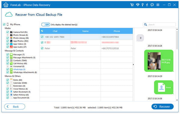 Recover WhatsApp messages from iCloud