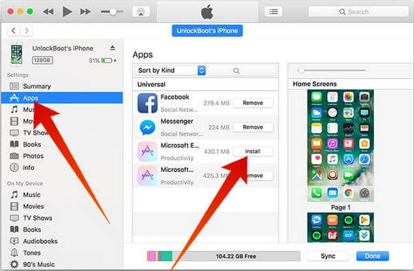 Återställ den raderade appen från iTunes