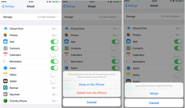 Восстановление контактов из iCloud на iOS