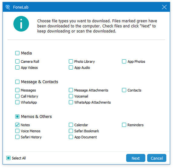 ICloud-notities scannen