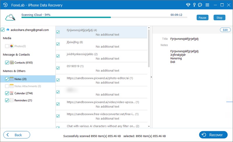 Scanning iCloud And Choose File
