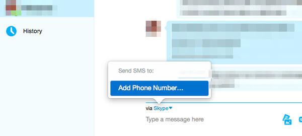Send beskeder ved hjælp af Skype
