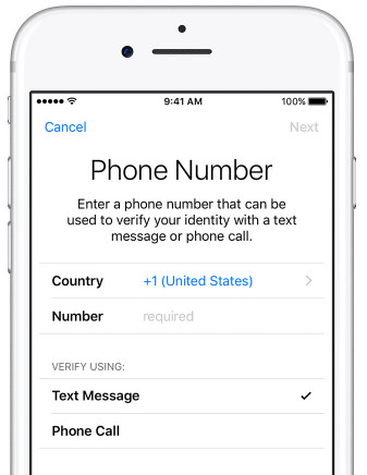 Abilita l'autenticazione a due fattori su iPhone