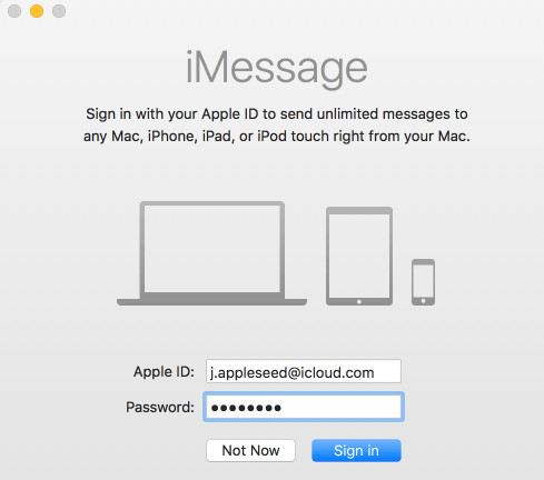 在Mac上設置iMessage
