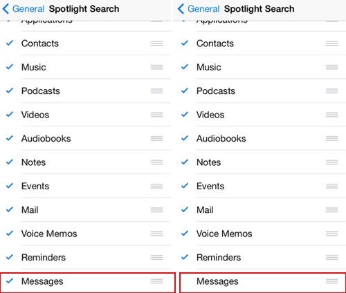 刪除Spotlight郵件搜索