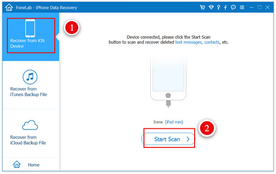 Start scanning fra iOS-enhed