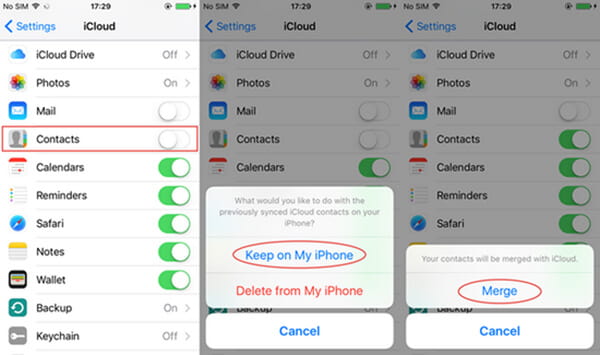 İCloud'u iCloud'dan senkronize etme