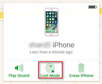 Slå på Lost iPhone-modus