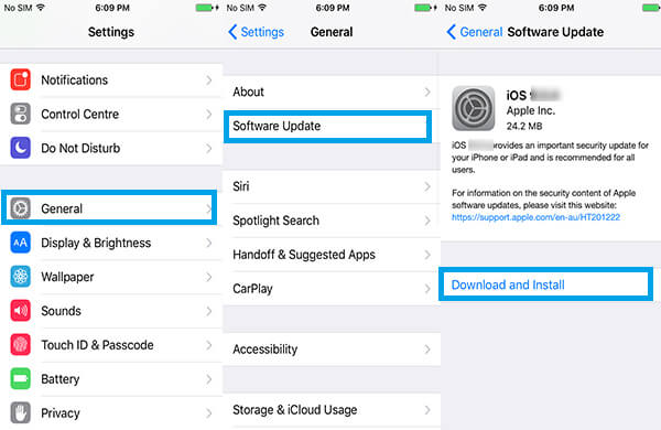 how to upgrade the firmware on iphone