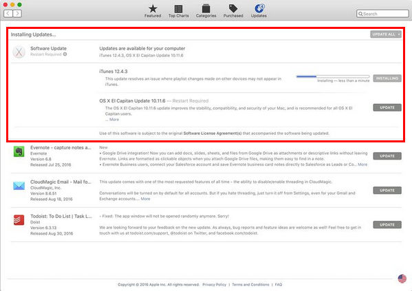 Oppdater iTunes på Mac