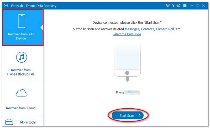 Hit Recover From iOS Device