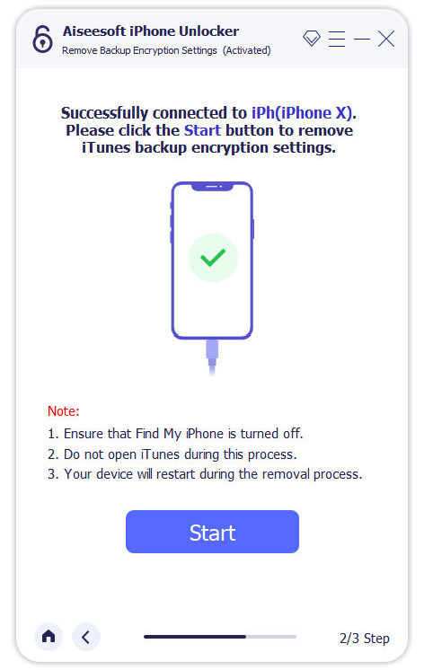 Remove Encryption Settings