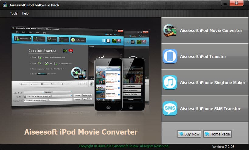 Windows 7 Aiseesoft iPod Software Pack 7.2.26 full