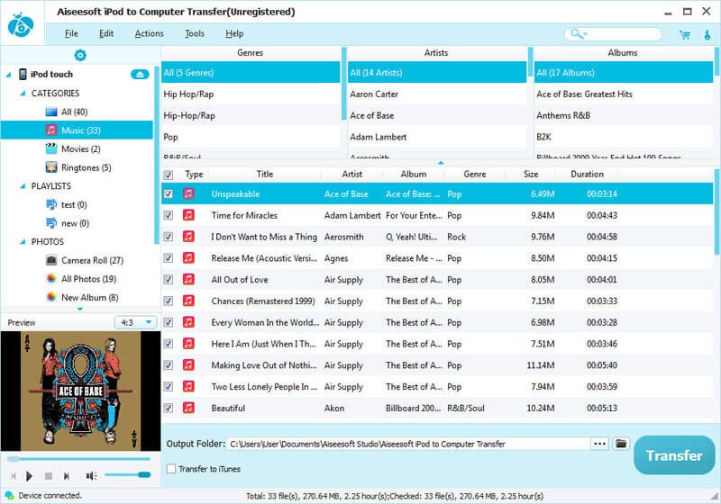 Windows 7 Aiseesoft iPod to Computer Transfer 7.0.38 full
