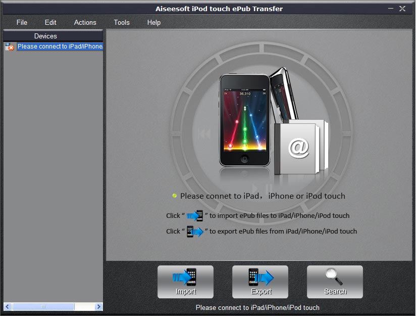 Aiseesoft iPod touch ePub Transfer software