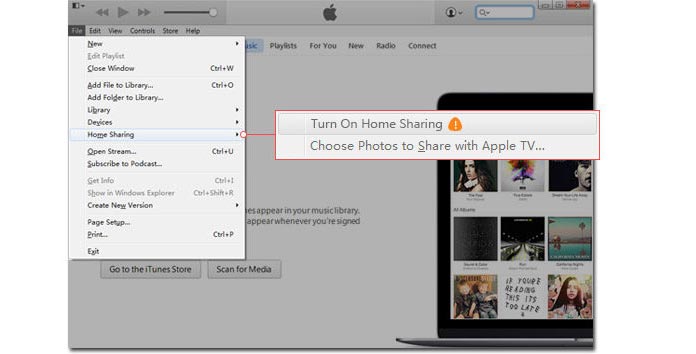 La condivisione home di iTunes non funziona