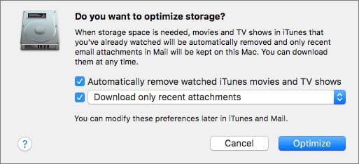 Optimize Storage Options