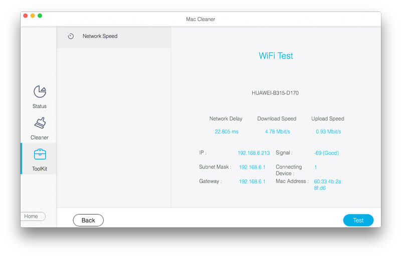 Wifi-testresultaat