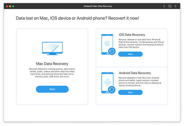 Spusťte Mac Trash Data Recovery