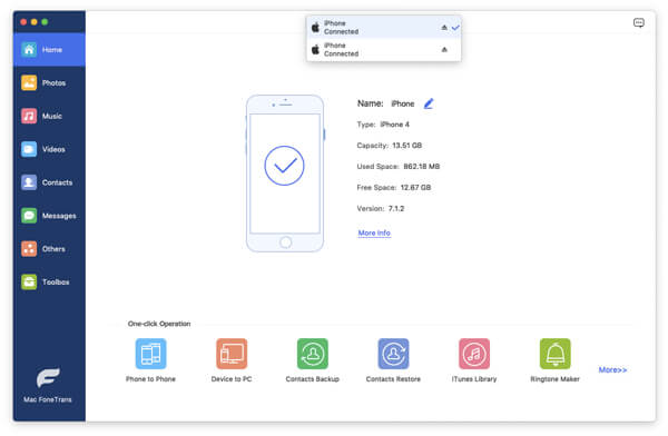 Connetti entrambi i dispositivi iOS