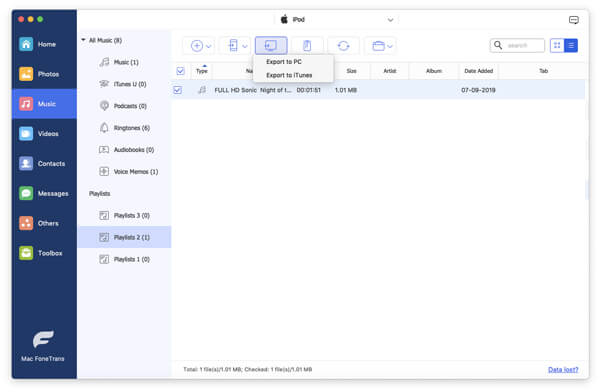 Export iPod Music to Mac
