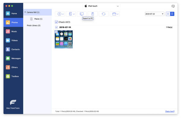 Transfer ipod Photo to Mac