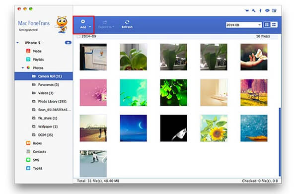 Přeneste fotografie do systému Mac