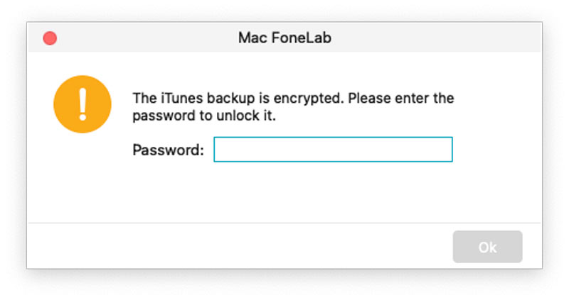 Password di backup di iTunes